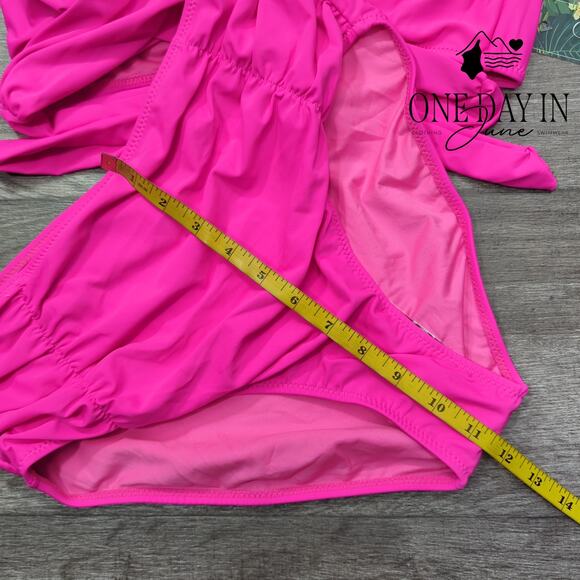 Blooming Jelly Cross Front High Waist Bikini Swimsuit Size L - Picture 6 of 7